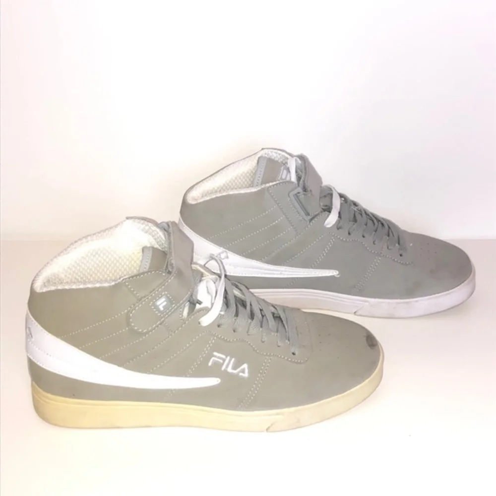 FILA High Top Gray Athletic Shoes Sneakers Size 9
